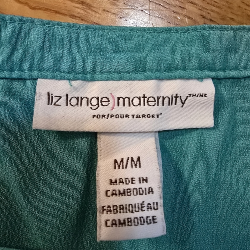 Liz Lange Maternity Teal Top